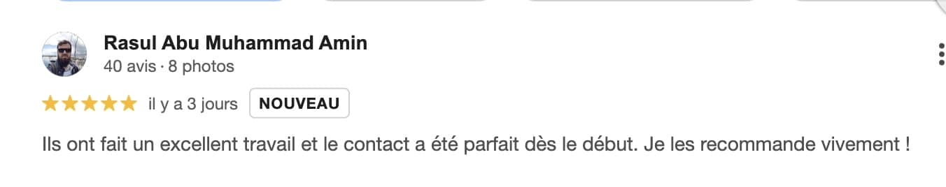 avis google de nos clients